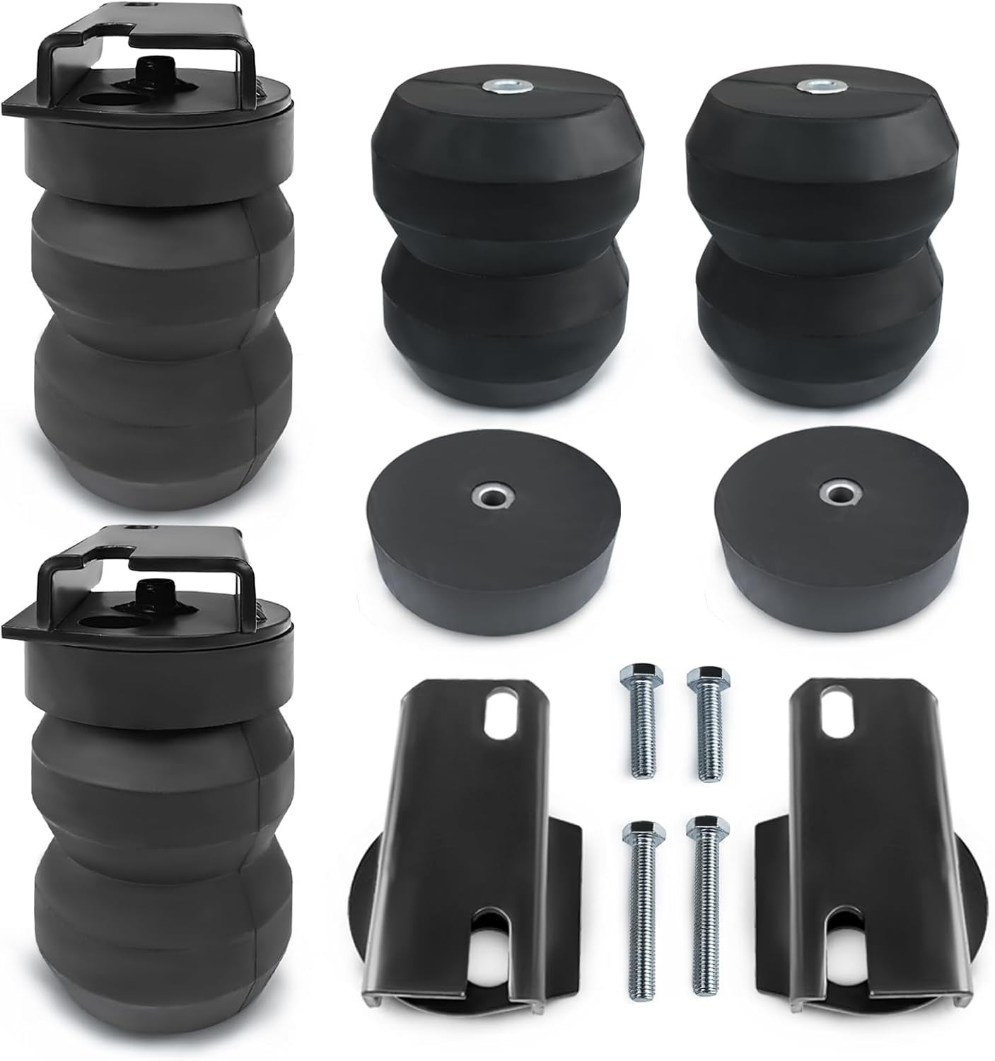 Rear Rubber Helper Suspension Bump Stops Compatible with 2014-2023 Dodge Ram 250