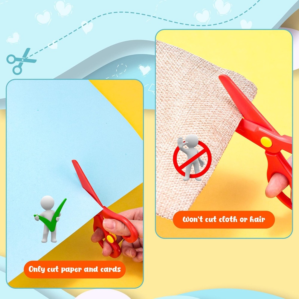 Scissors, 8PCS Blunt Tip Training Safety Scissors Stocking Stuffer for & Chil...