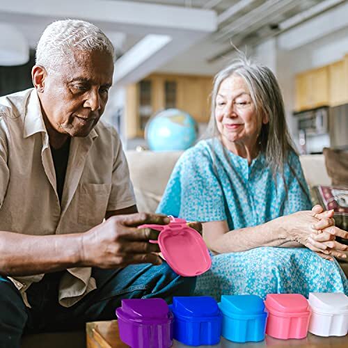 Denture Brush Retainer Case, Denture Case,Denture Cups Bath,Dentures Container