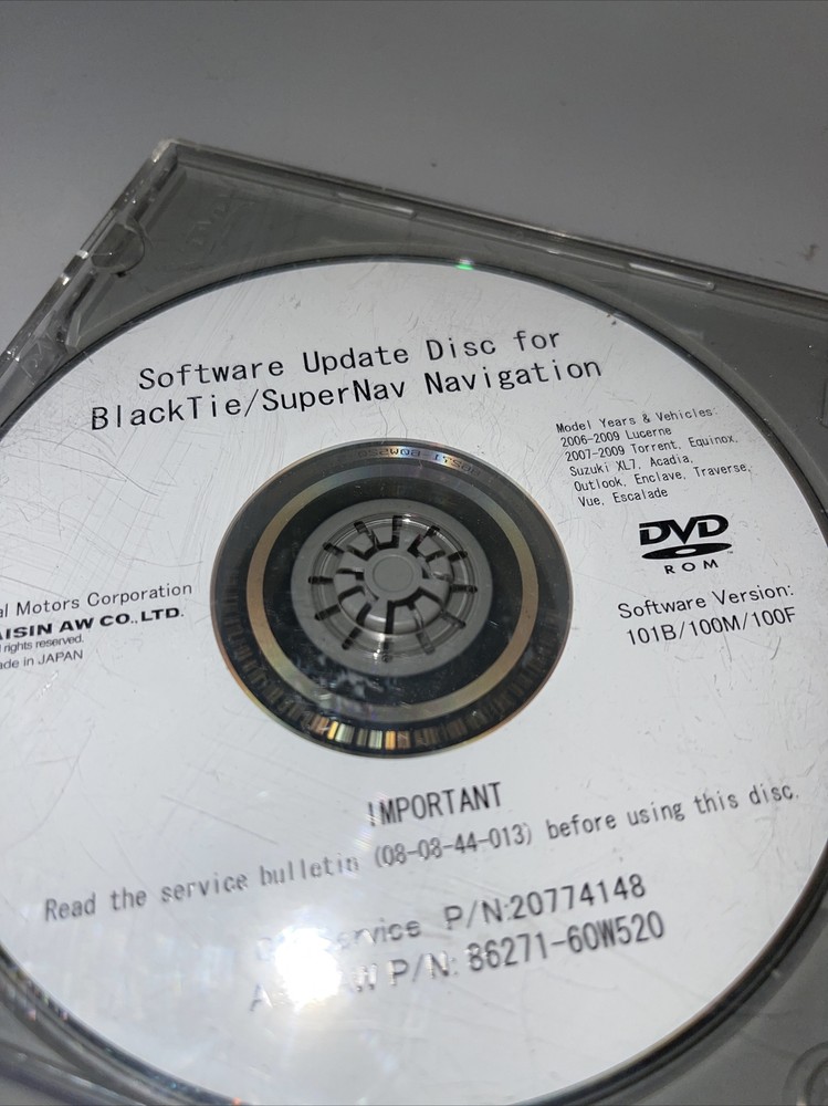SOFTWARE UPDAT FOR BLACKTie NAVIGATION # 20774148