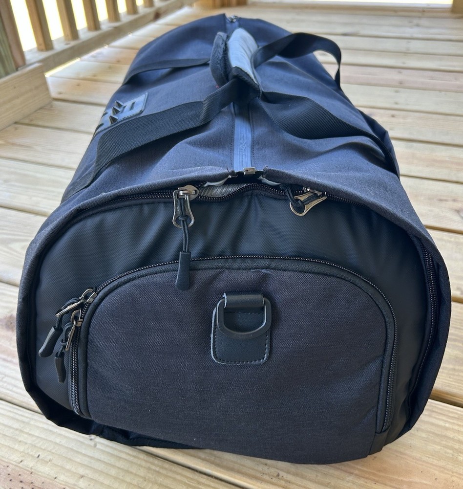 Ozuko Backpack Duffel Bag Black Multiple Compartment Pockets Travel Carry On