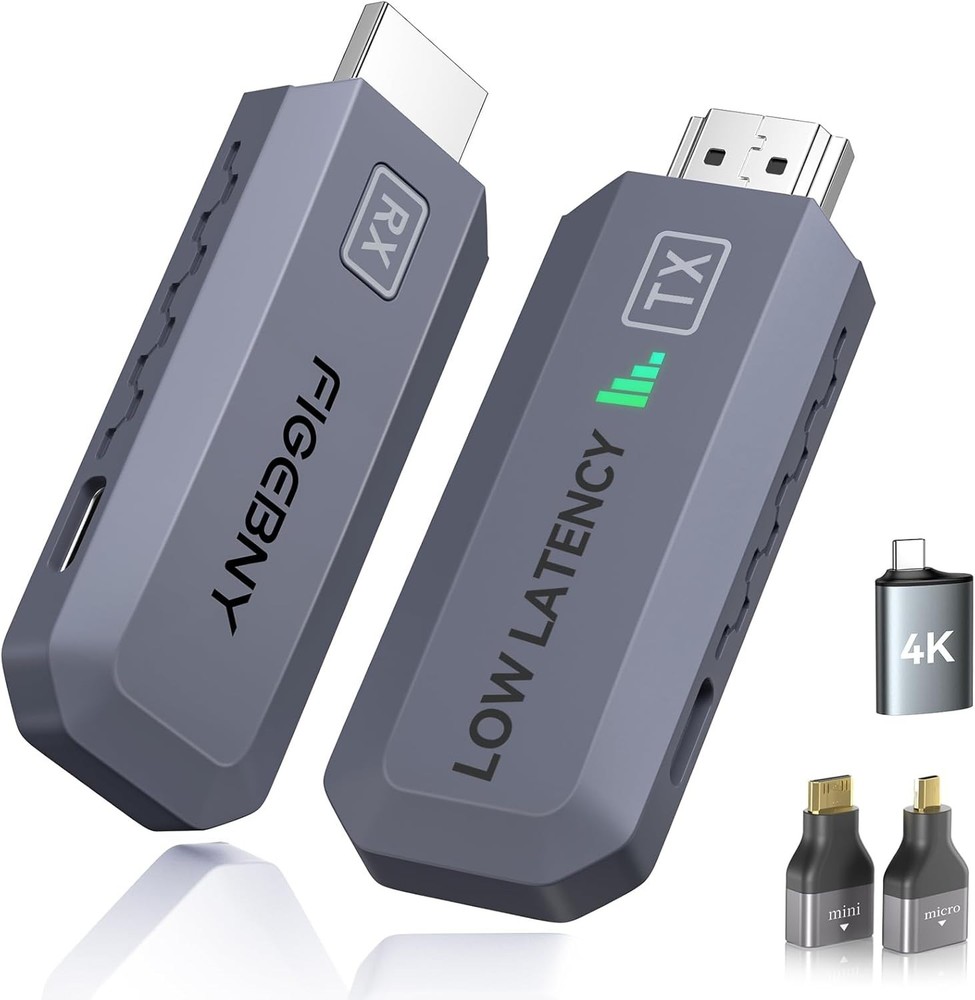 FIGEBNY wireless HDMI transmitter and receiver kit VOLCANIC GRAY