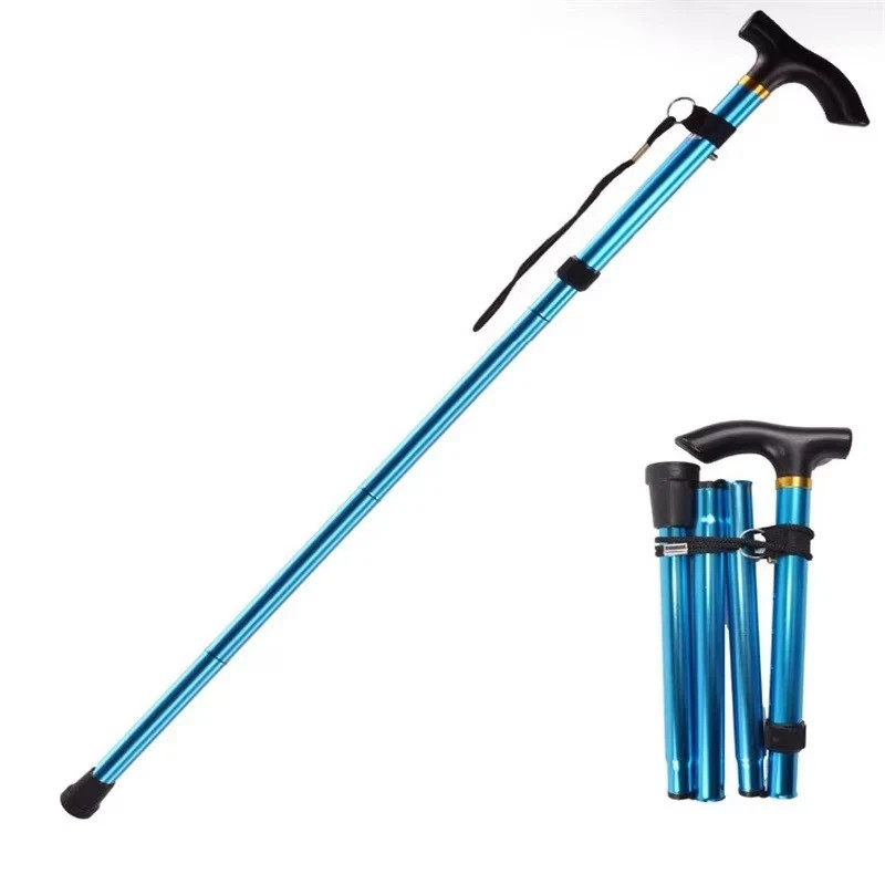 Lightweight Easy Folding Aluminium Walking Stick Cane, Height Adjustable