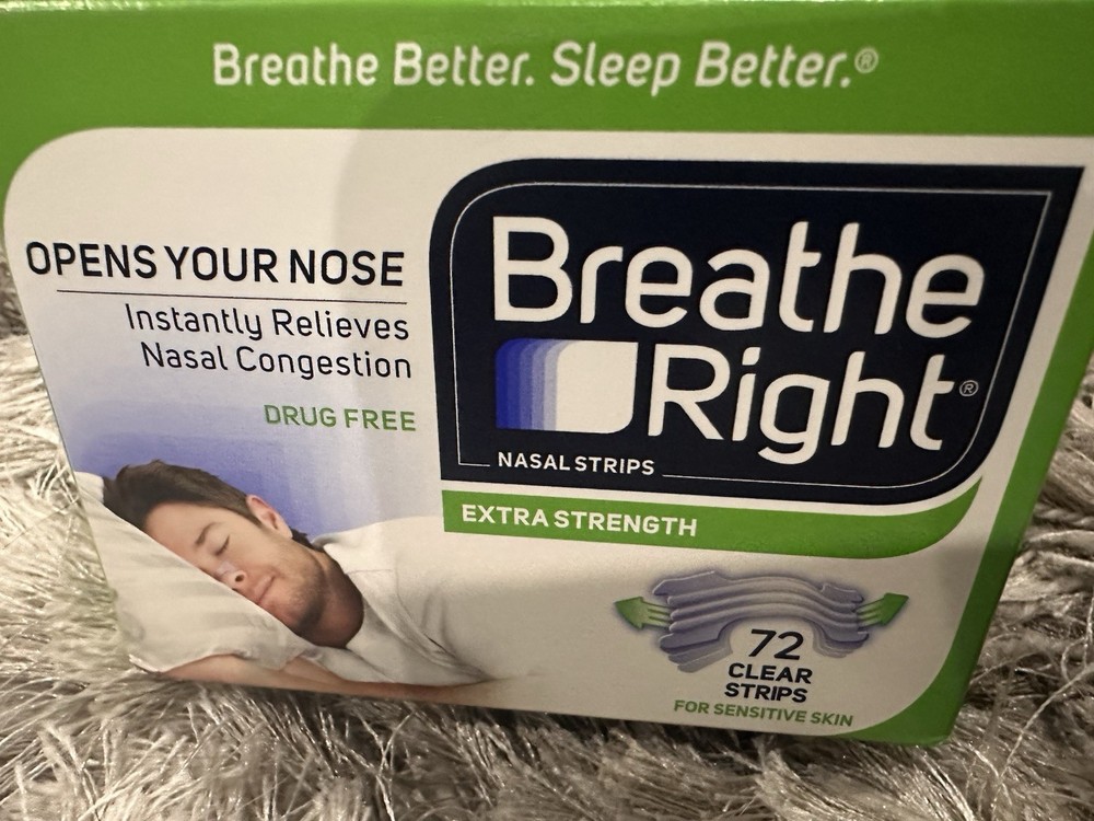 Breathe Right Extra Strength Nasal Strips, Clear - 72 Count