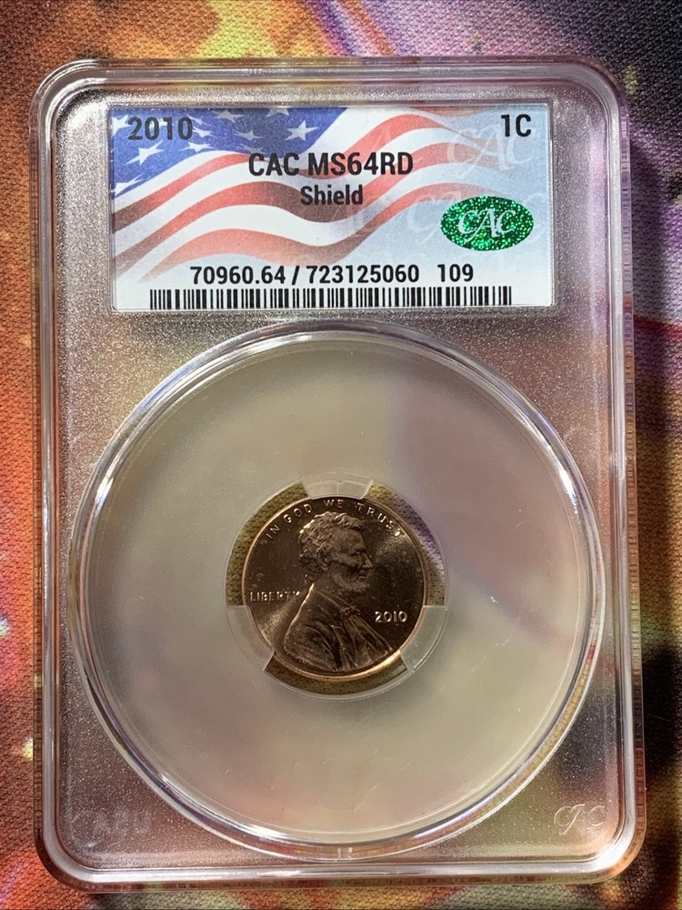 2010 Lincoln Shield Small Cent CAC MS64RD Uncirculated Certified