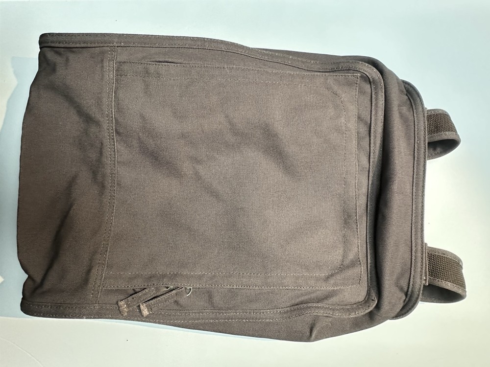 Earthbound Trading Co. Backpack Brown Canvas Adjustable Straps Wide Bottom