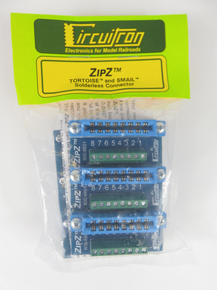 Circuitron 800-6606 ZipZ Solderless Connection System 6-Pack For Tortoise, Smail