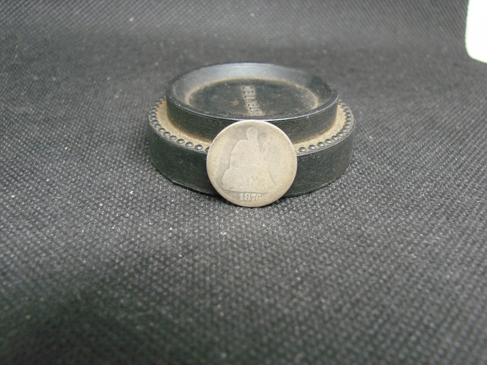 US SILVER COIN 1876 SEATED DIME  OLD ONE !