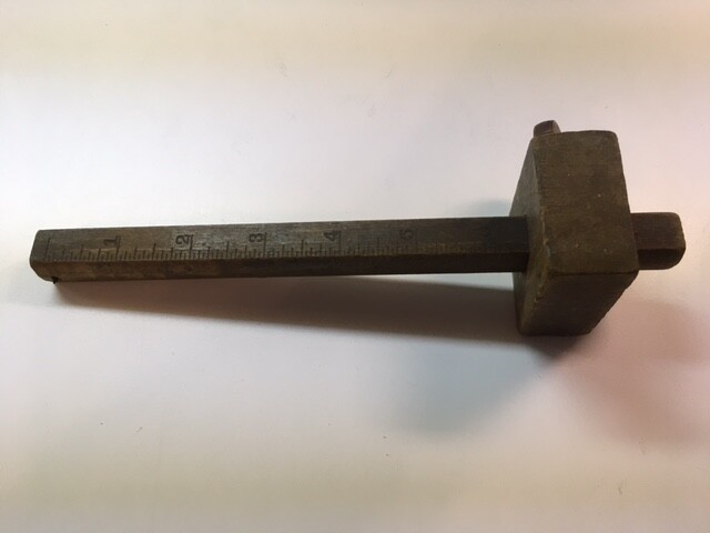 Antique Primitive Solid Wood Marking Gauge Tool