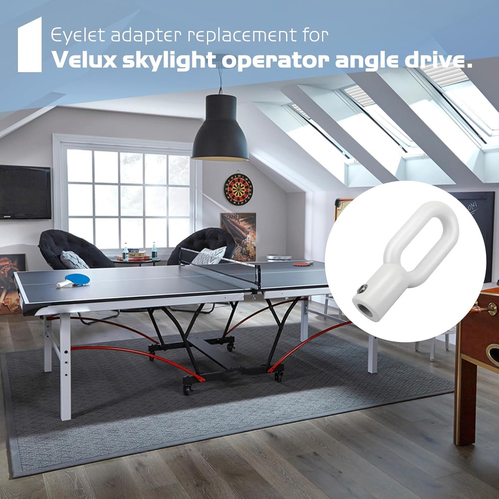 Opener Adapter for Skylight, Eyelet Adapter with Set Screw Replacement for Ve...