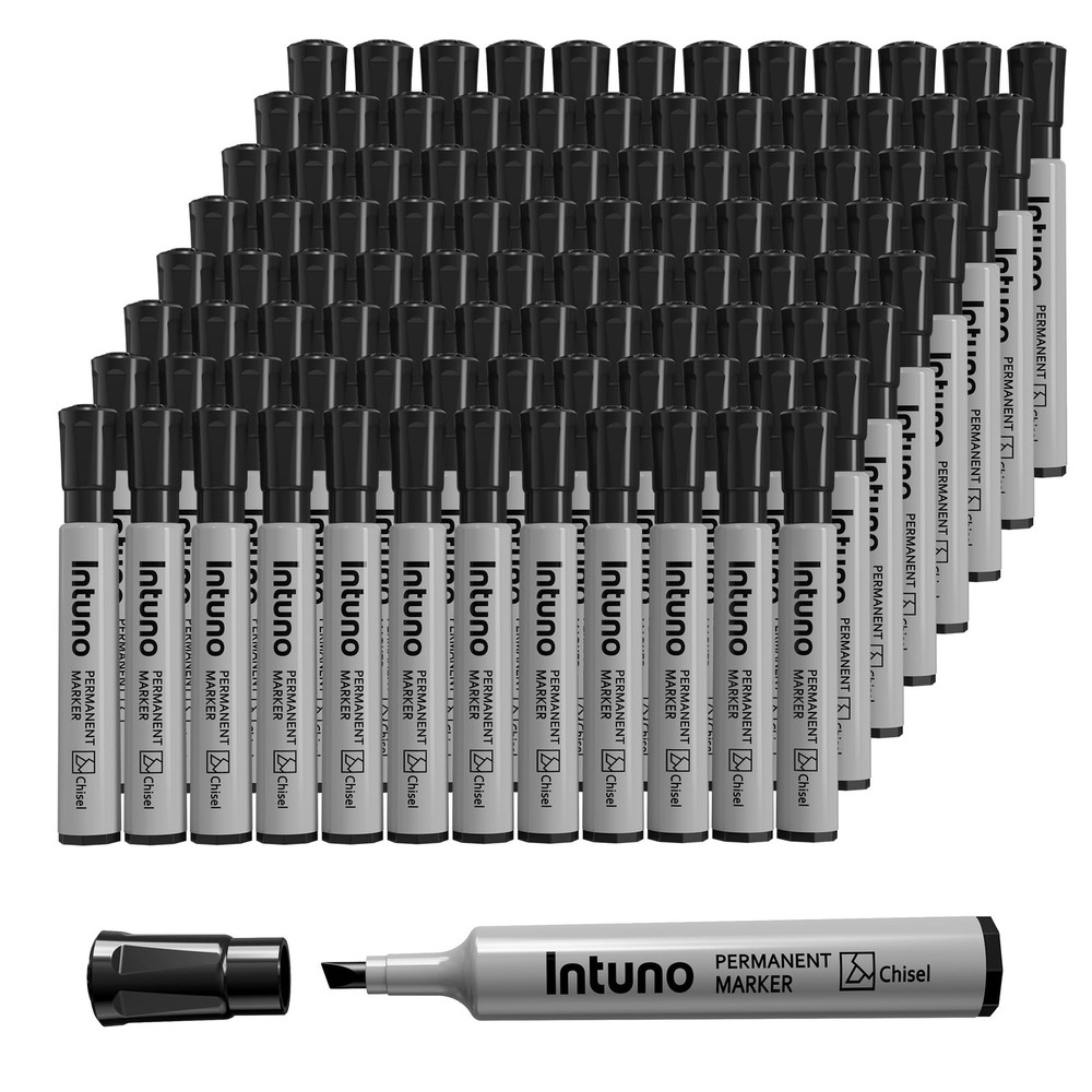 Permanent Markers, 96 Count Black, Chisel tip, OilBased Permanent Markers, Wa...