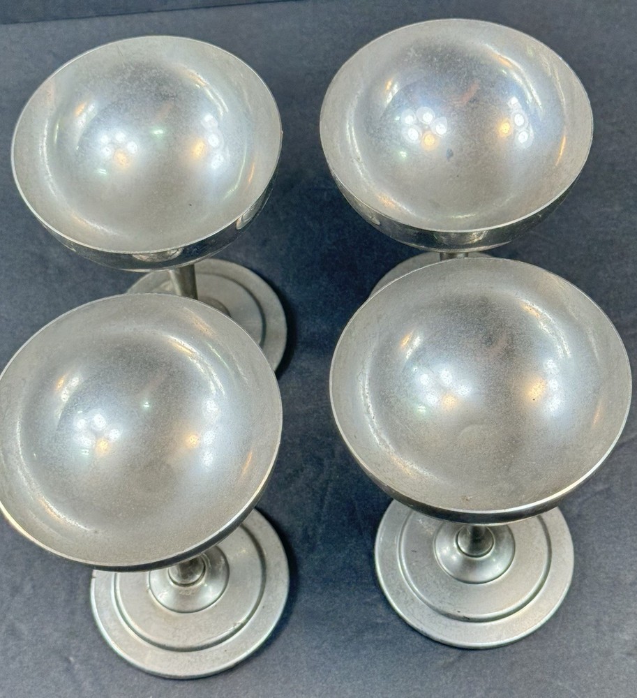 Vtg Metal Wine Cups