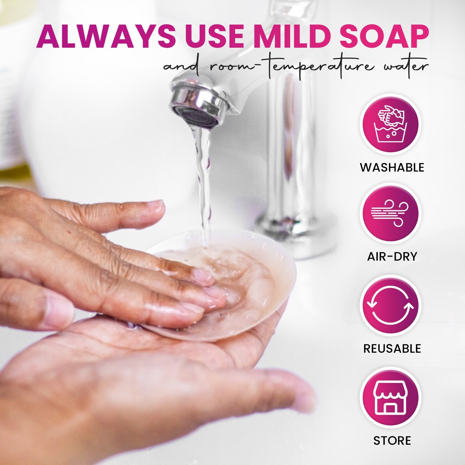 Nipple Covers - Adhesive Silicone-Reusable Nipple Covers for Woman w/ Travel Box