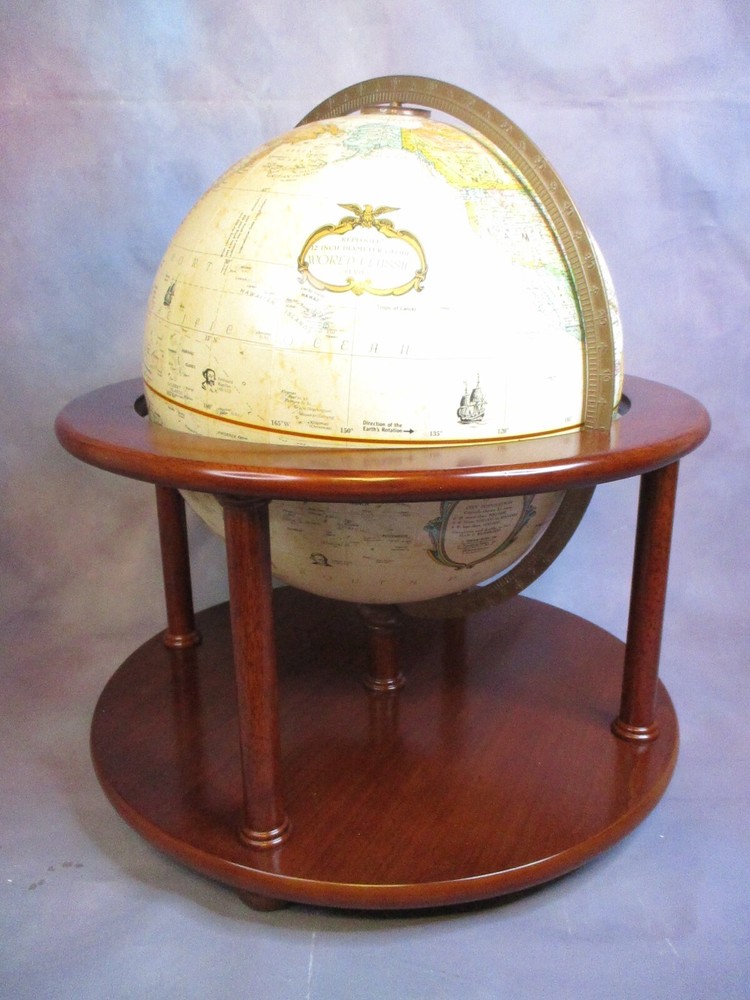 Replogle 12 Inch Diameter Table Globe World Classics Series Wooden Stand
