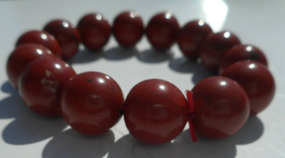 Red Jasper Beaded Stretch Bracelet