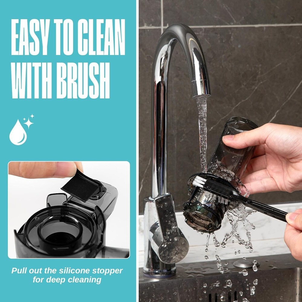 Efficient Ginnie Mini Juicer - Compact Masticating for Fresh Juices Anywhere
