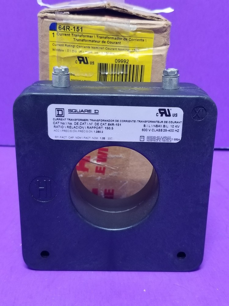 Square D 64R-151 Current Transformer, 150:5 Ratio