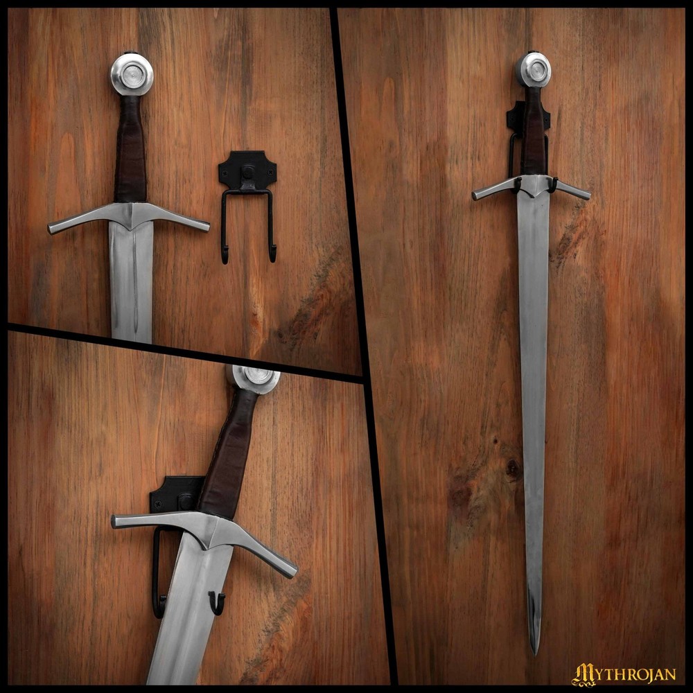 Universal Sword Holder Single Vertical Wall Display Metal Hand forged Accessory
