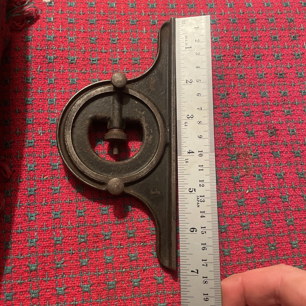 Brown & Sharpe Combination Square Protractor Head Machinist Tool USA