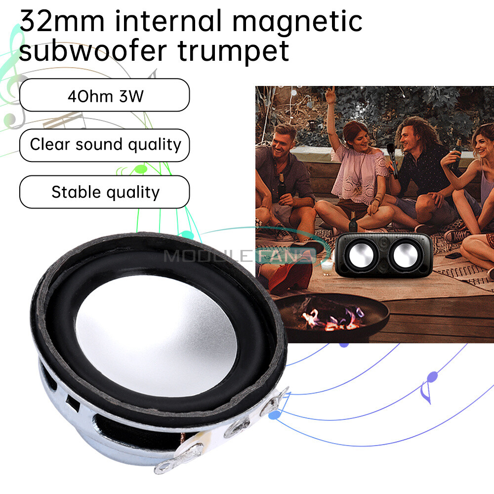 32mm Internal Magnetic Subwoofer Mini Speaker 4Ohm 3w Full-Range Audio Speaker-
