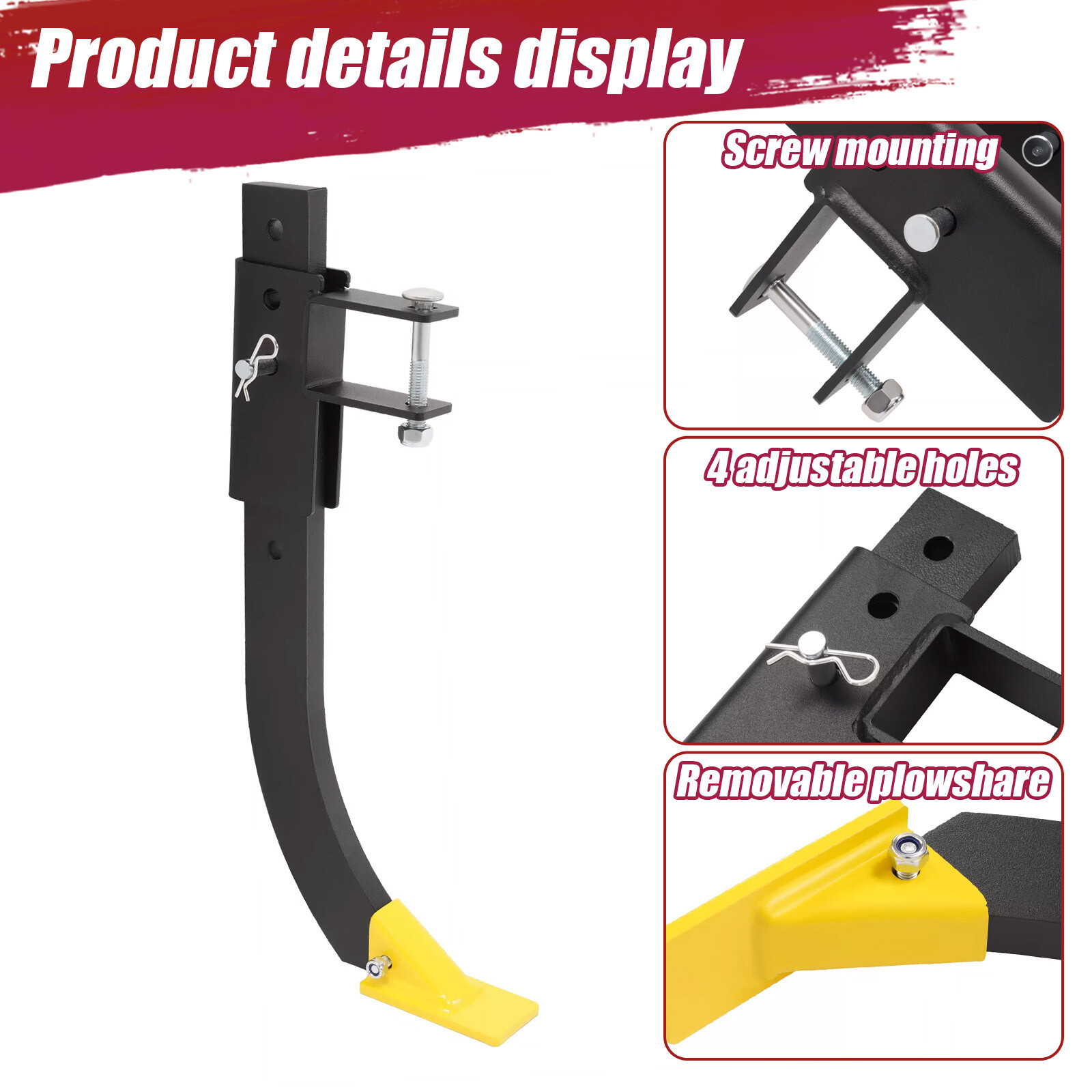 6 Steel Scarifier Shank w/Hardware For ATV/UTV Manual Implement Lift 1 Point