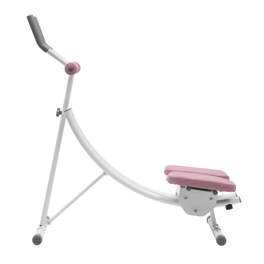 Adjustable Ab Machine Full Body Workout Home Exercise Pink Rotatable Cushion