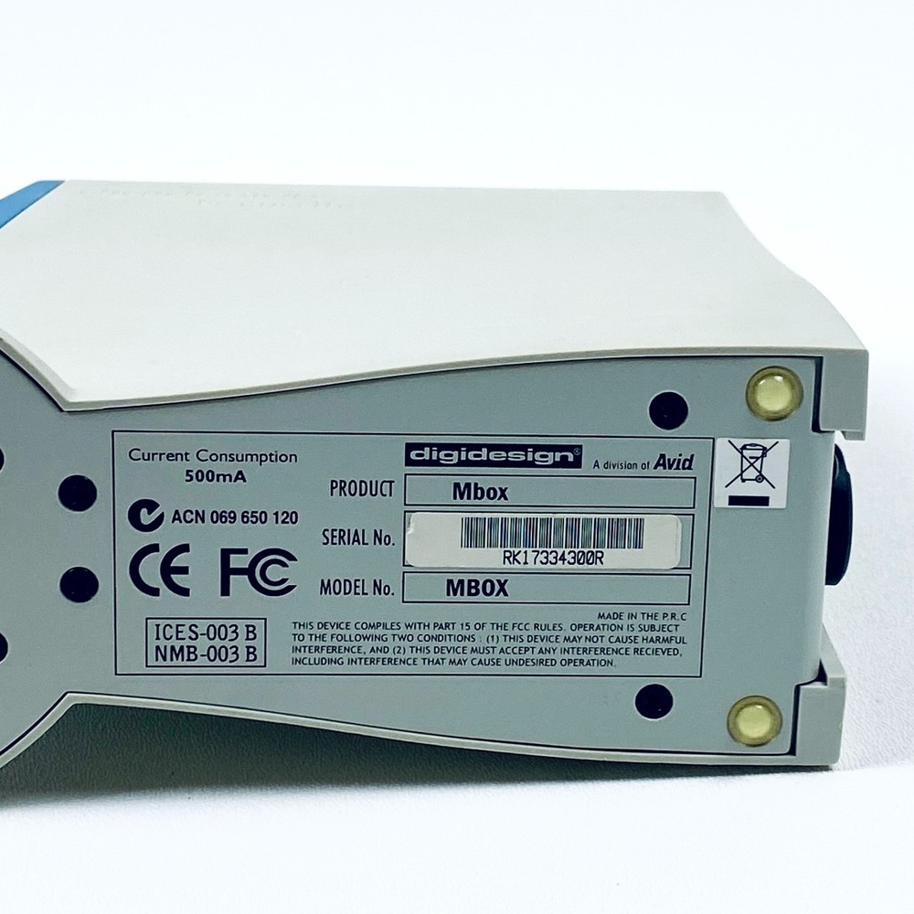 Digidesign M BOX Pro Tools Audio Interface w/ Box Original Software UNTESTED