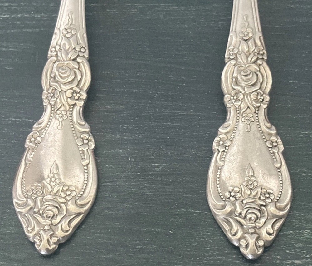 2 Pc Oneida WORDSWORTH Stainless Pierced Serving Spoon & Cold Meat Serving Fork