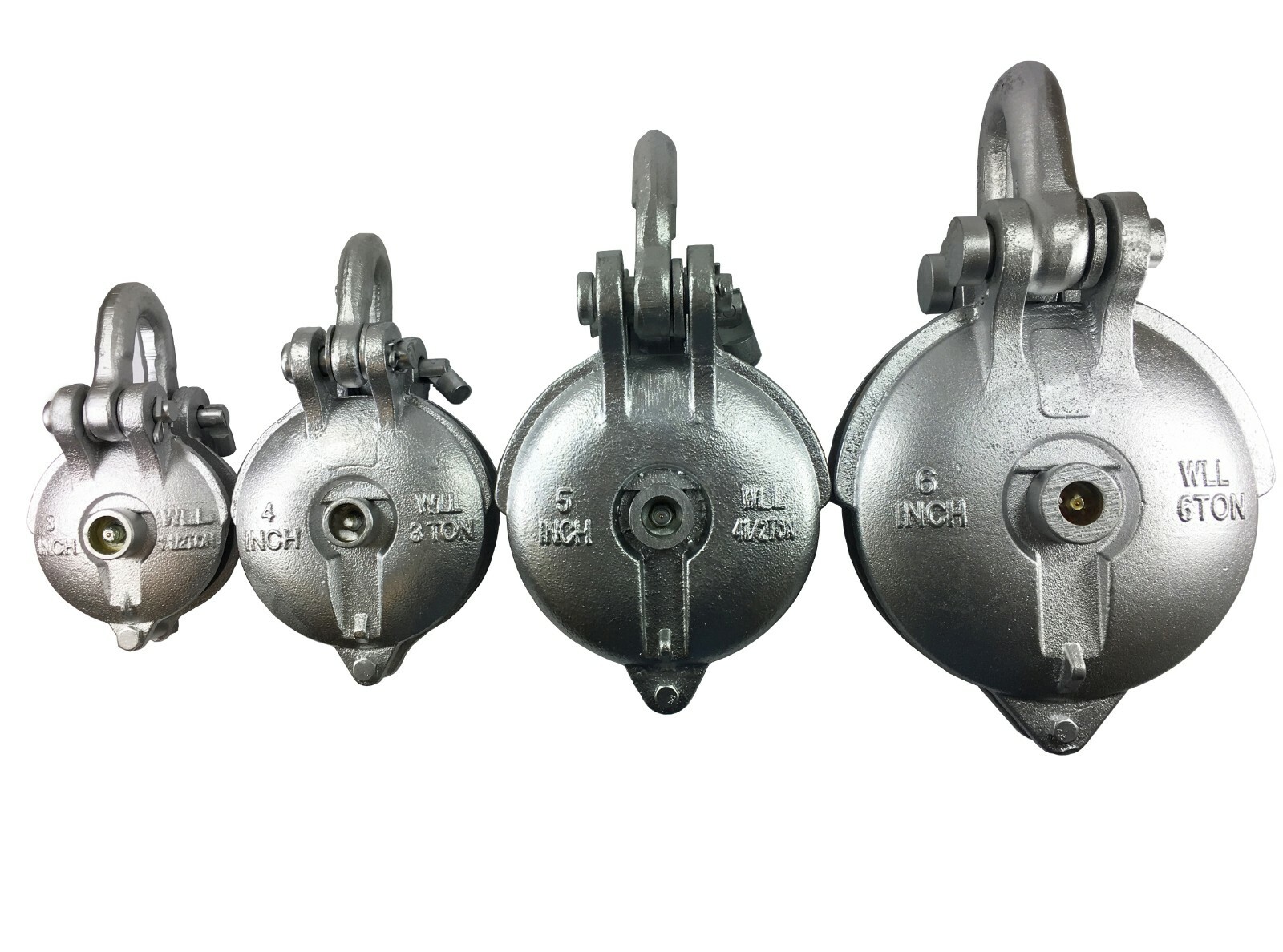 1 EA 2 EA Snatch Block, Yarding pulley Block Wire rope cable 3" 4" 5" 6"