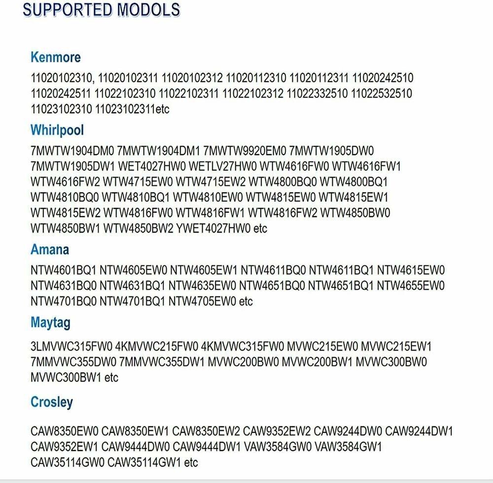 4Pcs Suspension Rod Kit W10780045 W10821956 for Whirlpool Kenmore Washer