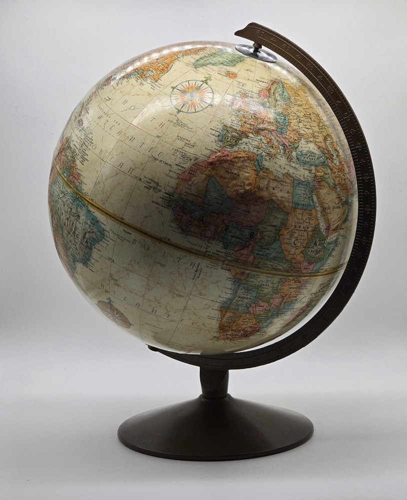 Vintage Replogle Globes 12" Diameter Scan Globe World Classic Series