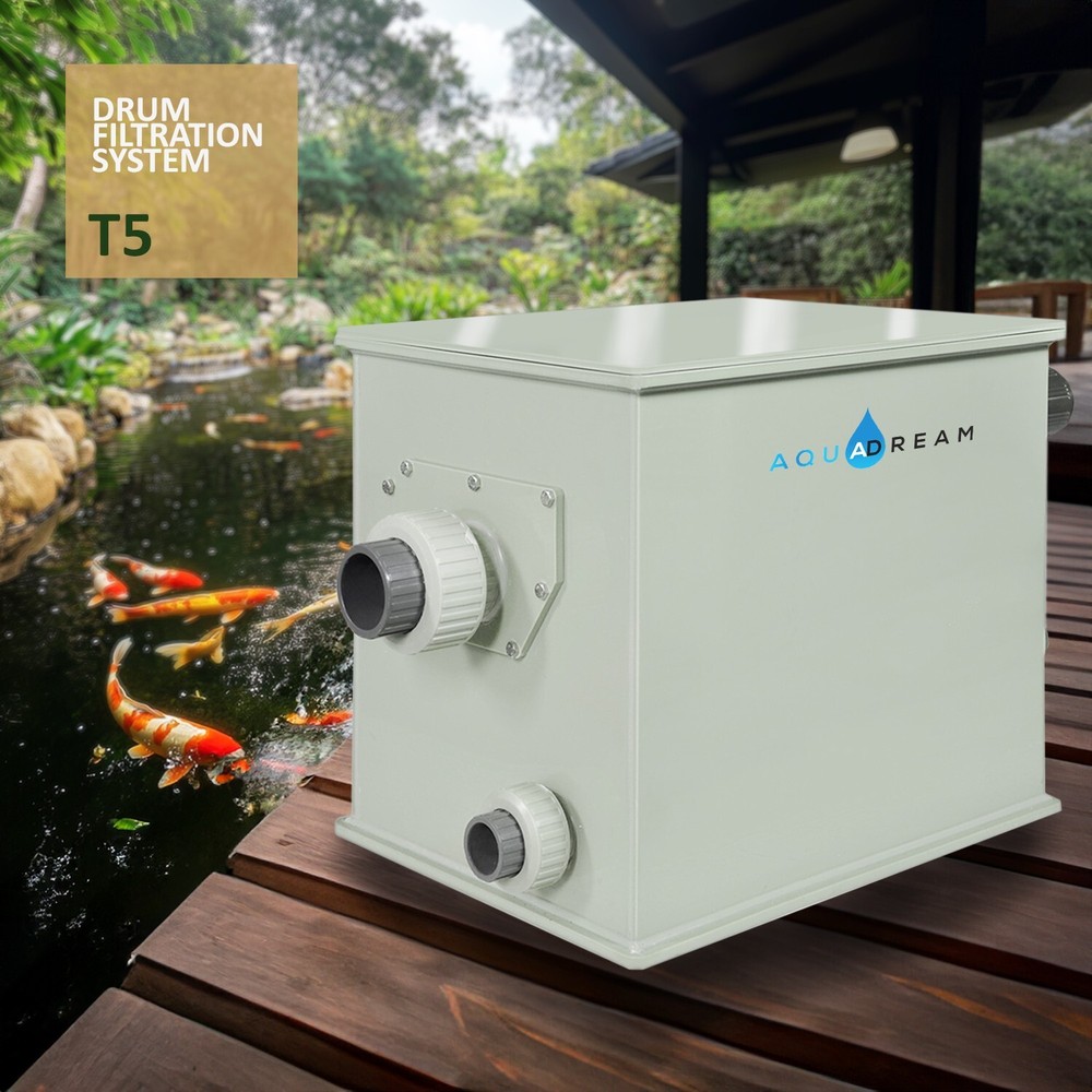 Koi Pond Drum Filtration System 5 Tons 1300 GPH