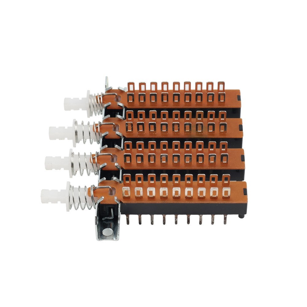 Interlock Push Button Switch Piano Type 18 Pin 4 Row