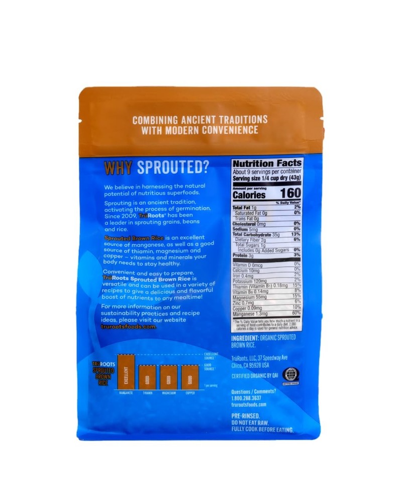 TruRoots Organic Sprouted Brown Rice 3 Pack