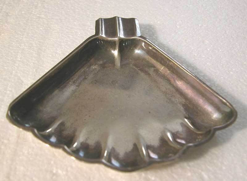 GORGEOUS GERMAN ART DECO 1930'S SOLID SILVER 835 ASHTRAY L