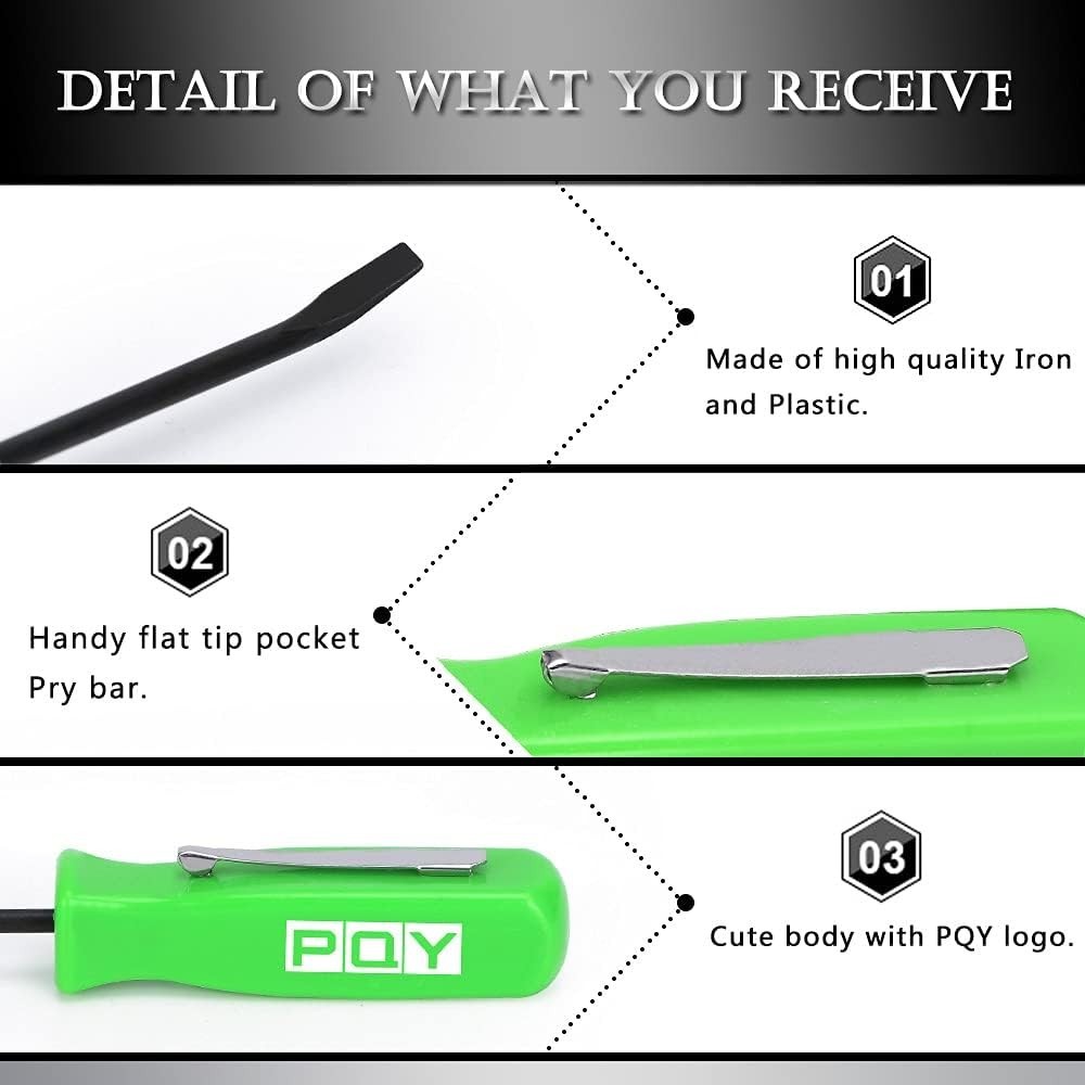 Essential 3 Pcs Mini Pocket Pry Bars - 4.5" Durable Tools for Mechanics & DIY