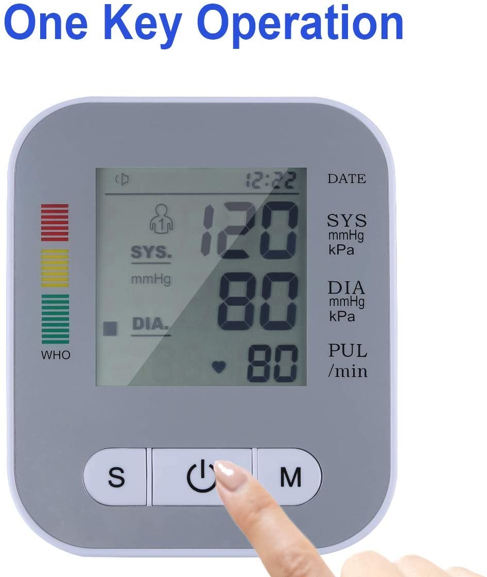 Automatic Digital Upper Arm Blood Pressure Monitor Accurate BP Cuff Pulse Meter