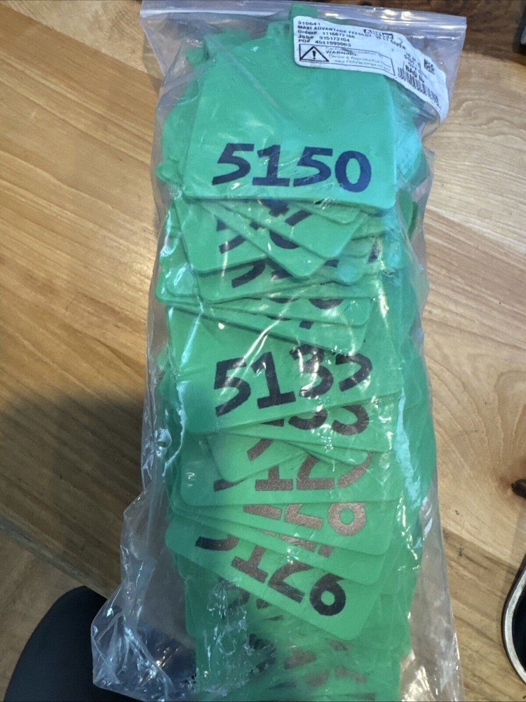 Allflex Global Large Ear Tags 50 Count Green