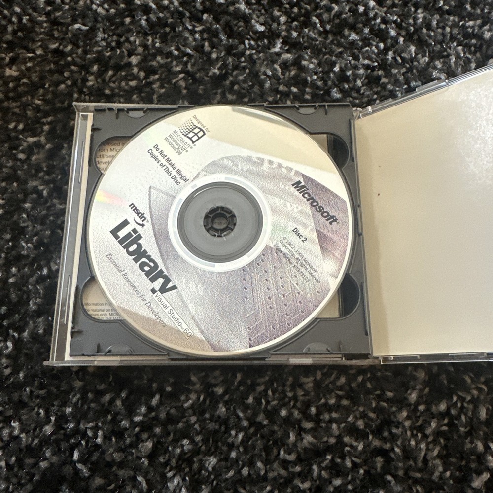Microsoft MSDN Library Visual Studio  6.0 Two CD Set - Excellent Condition