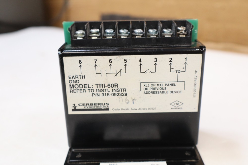 CERBERUS PYROTRONICS MODEL:TRI-60R RELAY Module Excellent Used Condition