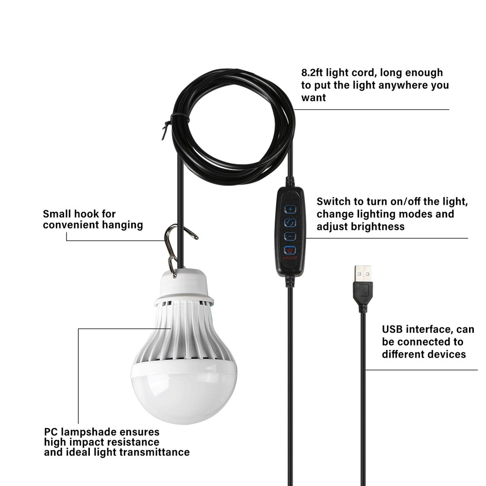 Outdoors USB Warm/White/Warm White Adjustable Brightness K4R2