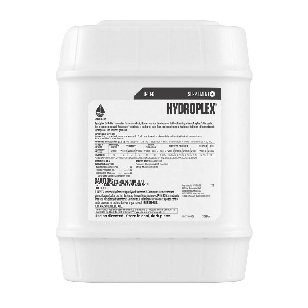 Botanicare Hydroplex, Bloom Enhancer, 0-10-6, 5 gal.