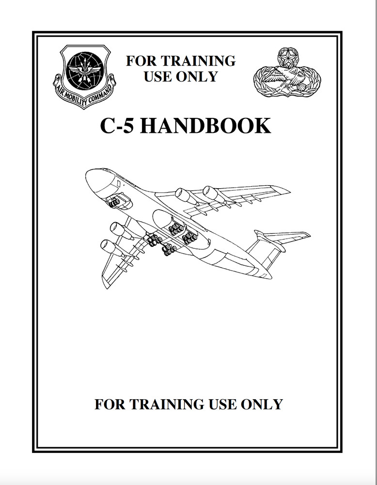 585 Page 1995 U.S. C-5 Galaxy Quick Reference Aid Handbook on CD