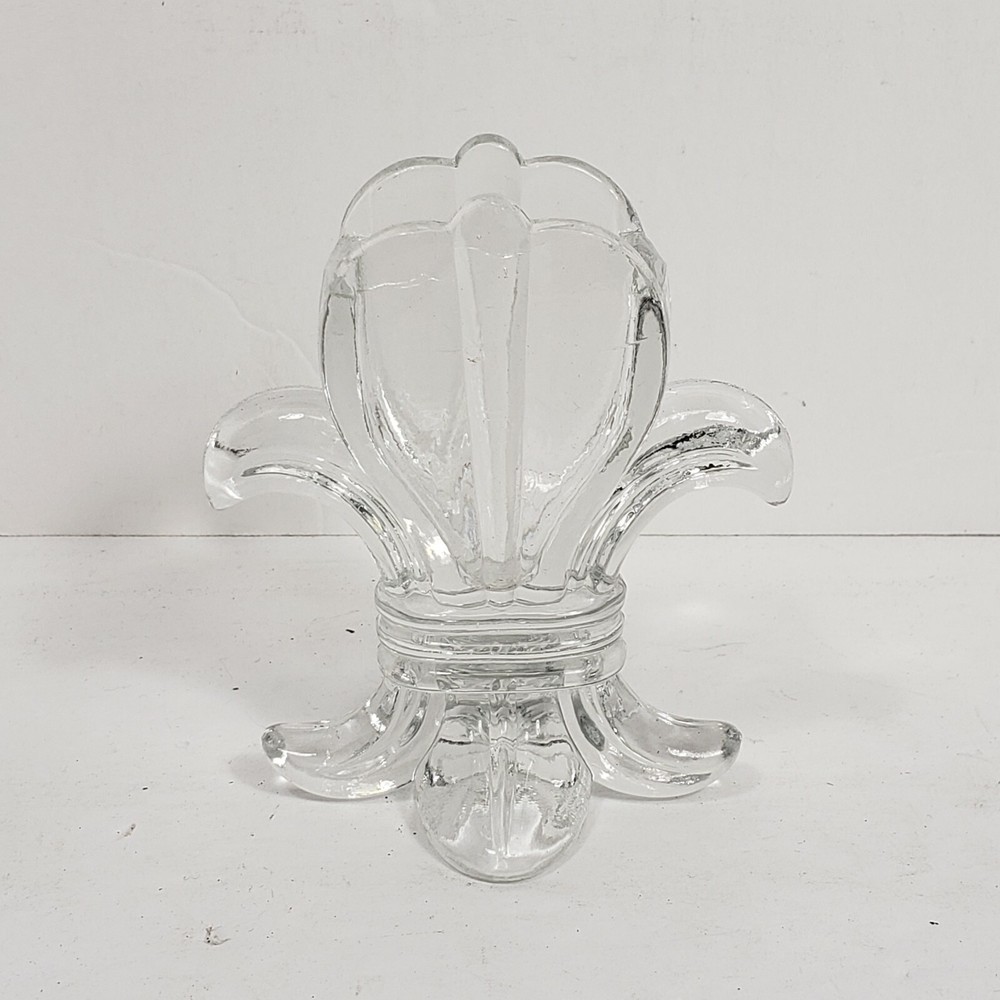 Beautiful Glass Deco Crystal Clear Small footed dish