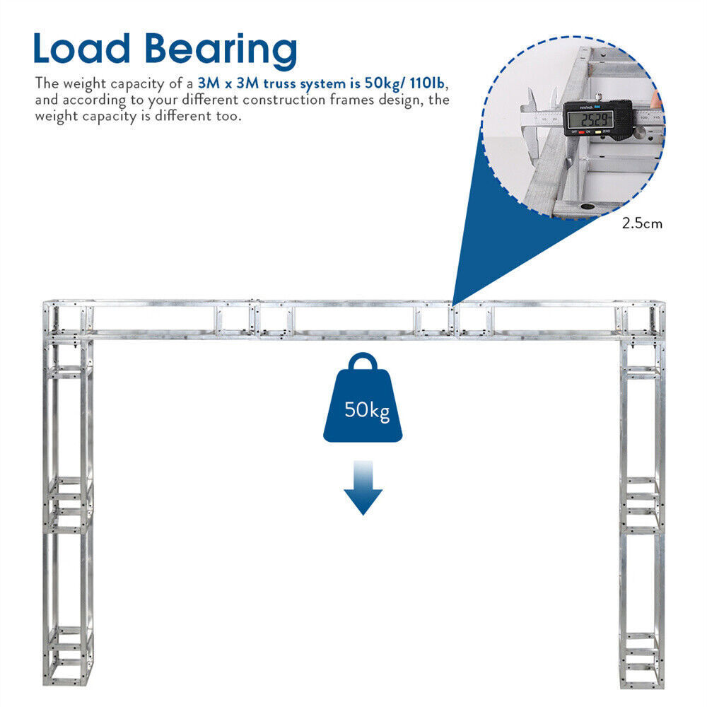 10ft-49ft Light Truss Stage Studio Lighting Truss Stand Party Backdrop Trussing