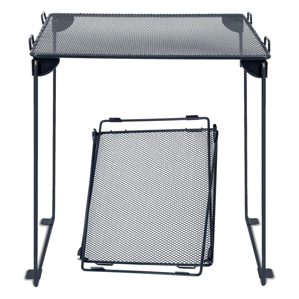 Pack 2, Mesh Locker Shelf, Stackable Extra Tall Locker Organizer, Collapsible...