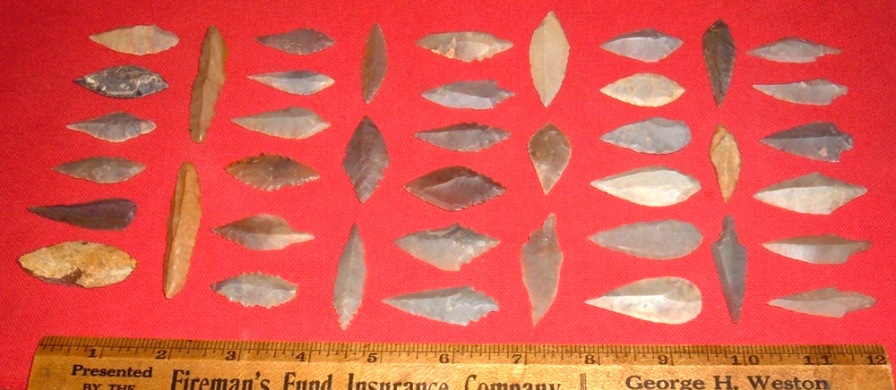 (41) Choice Assorted Sahara Mesolithic Ancient African Points, Blades (6K-8K)