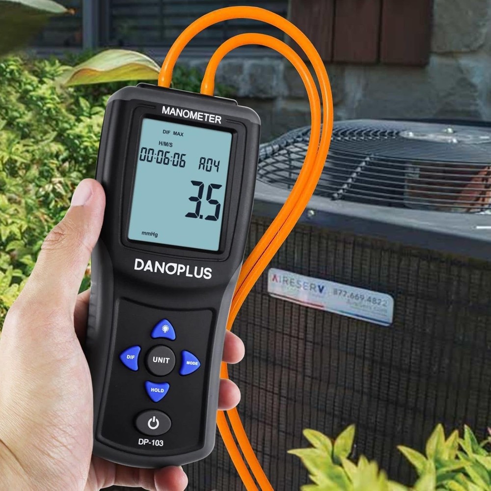 Manometer Digital Manometer Gas Pressure Tester Professional 12 Selectable Un...