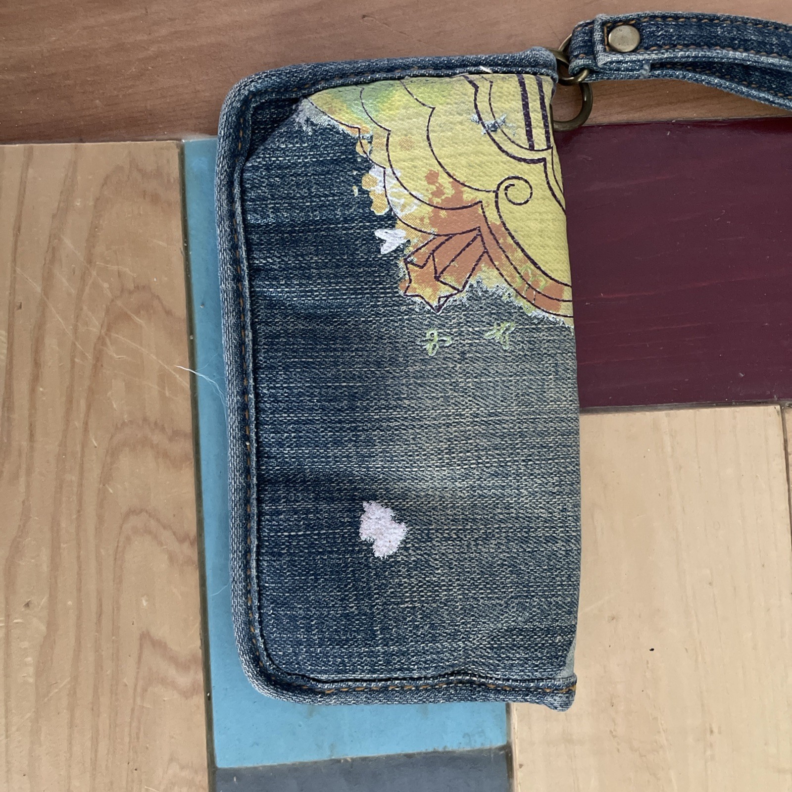 Vintage Y2K Disney Store Exclusive TinkerBell Denim Shoulder Bag Purse w/wallet