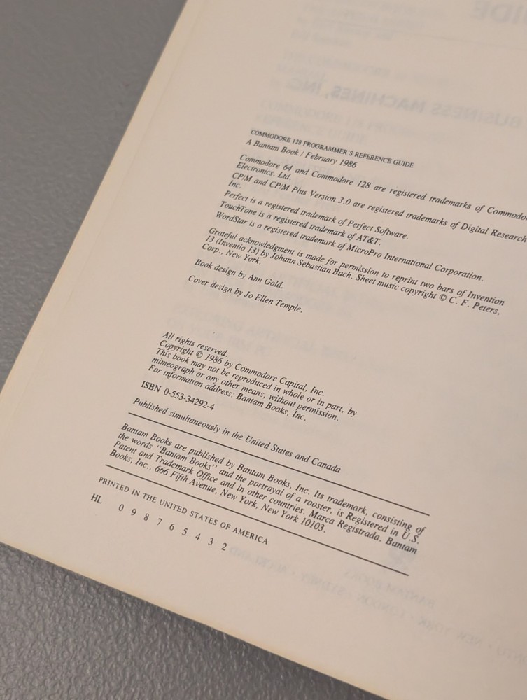 Commodore 128 Programmer's Reference Guide & System Guide - 1980s Computer Books